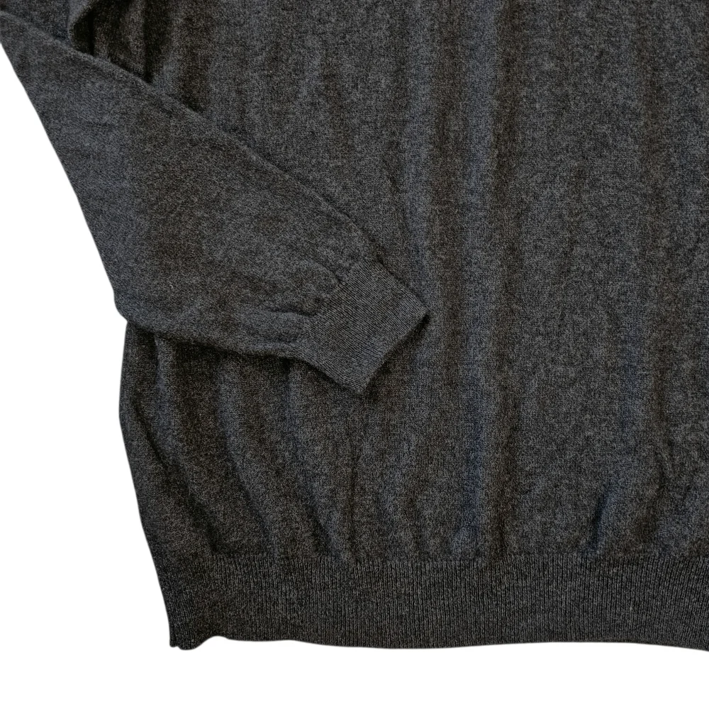 Men's Club Room Cashmere Charcoal V-Neck  Sweater